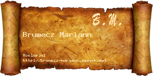 Brumecz Mariann névjegykártya
